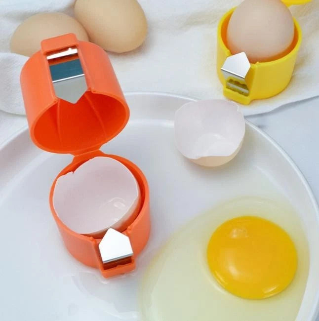 Egg Cracker Separator Handheld Egg Opener Breaker Kitchen Gadget Tool